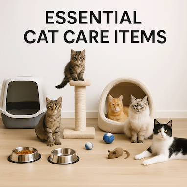 لیست لوازم ضروری برای نگهداری از گربه در خانه | راهنمای کامل خرید برای صاحبان گربه‌ها